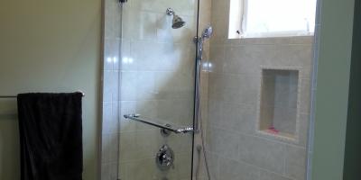 shower screen with towel bar