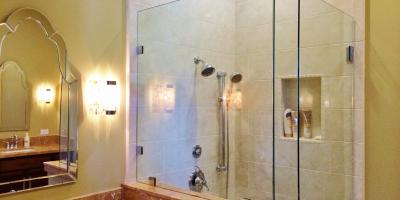 3/8 glass shower door with clamps 