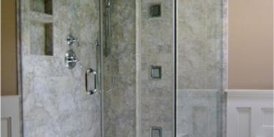 steam shower with clamps