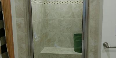 Steam shower door